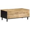 vidaXL Coffee Table Black Solid Mango Wood Medium Coffee Table