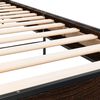 vidaXL Bed Frame Brown Oak Engineered Wood, Metal, Plywood Twin Durable