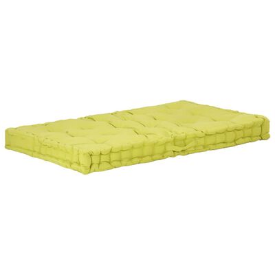 vidaXL Pallet Floor Cushions 2 pcs Cotton Green