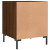 vidaXL Bedside Cabinet Set of 2 Brown Oak Engineered wood, iron Standard