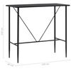 vidaXL Bar Set Black MDF, Powder-Coated Steel, Plastic Standard