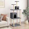 vidaXL Cat Tree Dark grey Engineered wood 65.7 in Cat Tree Rectangular