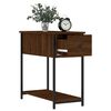 vidaXL Bedside Cabinet Brown Oak Engineered wood, Iron Compact