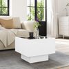 vidaXL Side Table White Engineered wood, glass Small Side Table Square