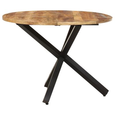 vidaXL Dining Table Round 39.4"x39.4"x29.5" Rough Mango Wood