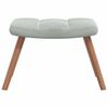 vidaXL Relaxing Chair with a Stool Light Gray Velvet