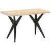 vidaXL Dining Table Natural mango wood Solid mango wood, powder-coated steel