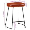 vidaXL Bar Stool Set of 2 Dark Brown