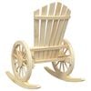 vidaXL Rocking Adirondack Chair Brown Solid fir wood Medium Ergonomic