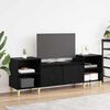 vidaXL TV Cabinet Black Oak 62.99 x 13.78 x 21.65 in Engineered Wood