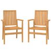 vidaXL Stackable Patio Chairs 2 pcs 22.2x22.6x35.8" Solid Wood Teak