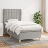 vidaXL Box Spring Bed with Mattress Light Gray 39.4"x79.9" Twin XL Fabric