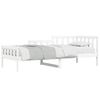 vidaXL Day Bed White Solid Pine Wood Single
