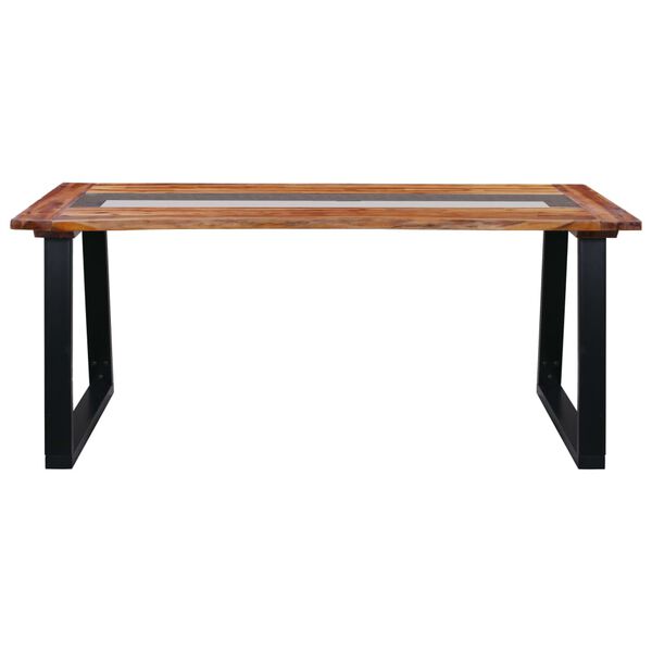 vidaXL Dining Table Brown and Black
