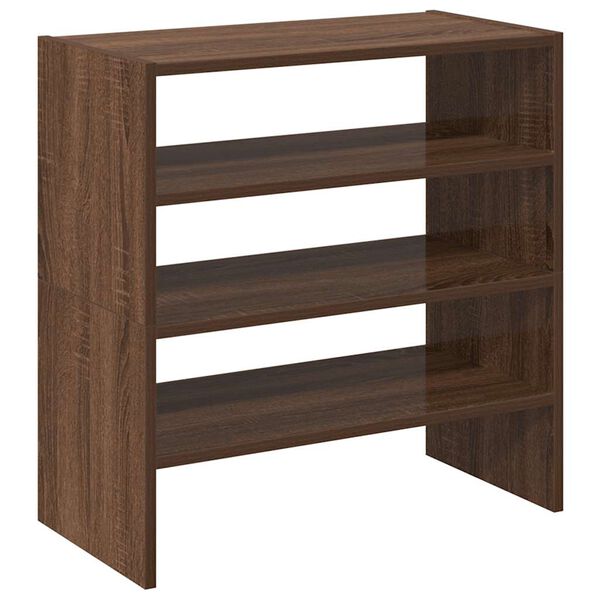 vidaXL Shoe Rack Set of 2 Brown oak Engineered wood Standard Stackable