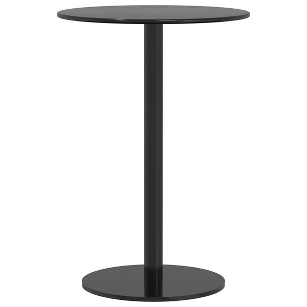 vidaXL Garden Table Black Powder-coated steel Compact Durable