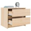 vidaXL Bedside Cabinet Set of 2 Natural Pine Solid Pine Wood