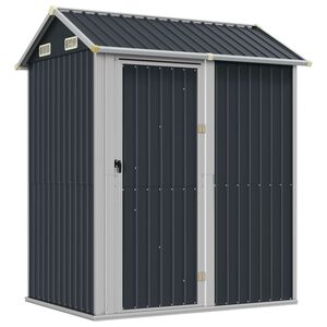 vidaXL Garden Shed Anthracite Galvanized Steel Large Garden Shed