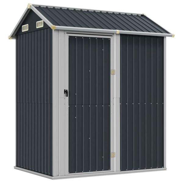 vidaXL Garden Shed Anthracite Galvanized Steel Large Garden Shed