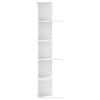 vidaXL Wall Corner Shelf White Engineered Wood 14.4 x 14.4 x 55.1 in