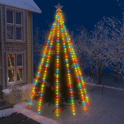 vidaXL Tree Lights with 500 LEDs Colorful 196.9" Indoor Outdoor
