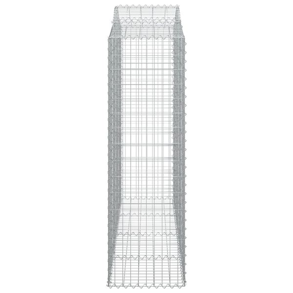 vidaXL Gabion Basket Silver Galvanized Iron Large Decorative Inlays