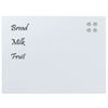 vidaXL Wall-mounted Magnetic Board White 31.5"x23.6" Tempered Glass