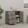 vidaXL Sideboard HAMAR Light Gray 35.4"x15.7"x31.5" Solid Pinewood