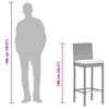 vidaXL Garden Bar Set Grey Solid Acacia wood, PE rattan, Steel Standard