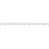 vidaXL Garden Fence with Hoop Top Steel 701.3"x31.5" Black