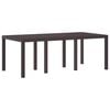 vidaXL Garden Dining Set 9 pcs Brown Polt rattan