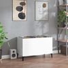 vidaXL Record Cabinet High-gloss white Engineered wood, metal Medium