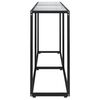 vidaXL Console Table Transparent Tempered glass, powder-coated steel