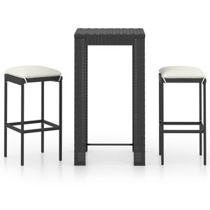 vidaXL Garden Bar Set Black