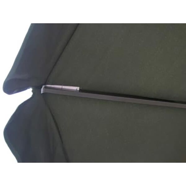 vidaXL Garden Parasol Green Aluminum, Polyester Large Height-Adjustable
