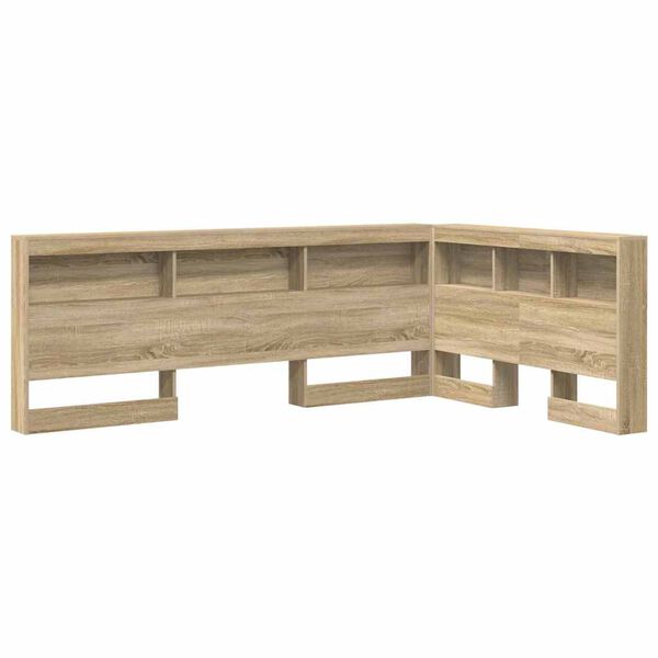 vidaXL Storage Headboard Sonoma Oak 47.24 in Engineered Wood