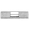 vidaXL TV Cabinet with LED Lights Concrete Grey 55.1x15.7x14.2"