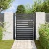 vidaXL Patio Gate Lockable Black 39.4x47.2" Aluminium