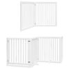vidaXL Dog Gate Set of 8 White Poplar wood 252 in total length