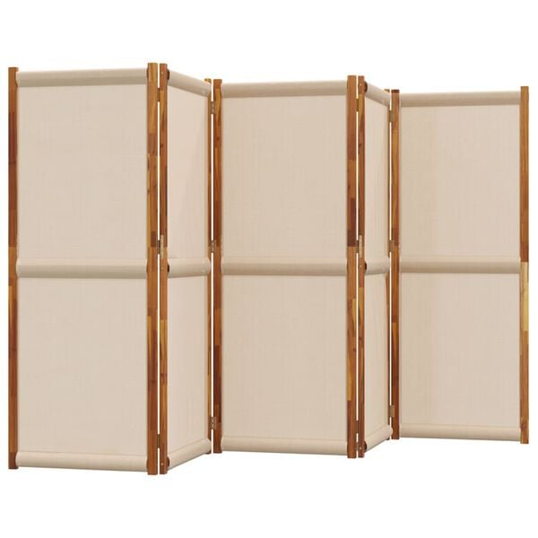 vidaXL 5-Panel Room Divider Taupe 137.8"x70.9"