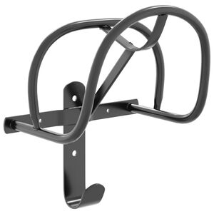 vidaXL Bridle Hanger Black Powder-coated iron One Size Durable