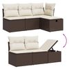 vidaXL Garden Sofa Set Brown
