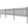 vidaXL Picket Fence with Posts 3 pcs WPC 236.2"x23.6"