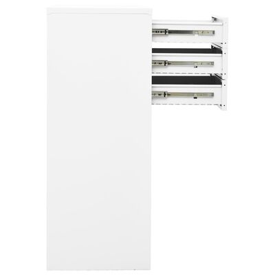 vidaXL Office Cabinet White 35.4"x15.7"x40.2" Steel