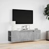 vidaXL TV Wall Cabinet Concrete Gray Engineered Wood Medium
