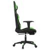 vidaXL Gaming Chair Black and Green