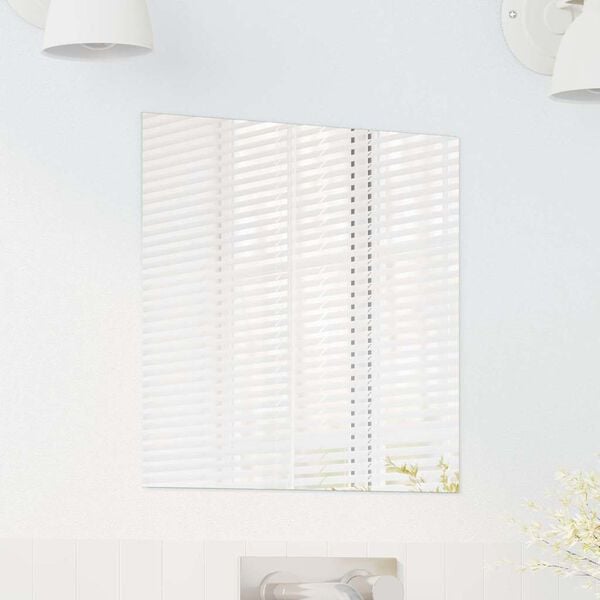 vidaXL Wall Mirror Square 15.75 x 15.75 in Tempered Glass