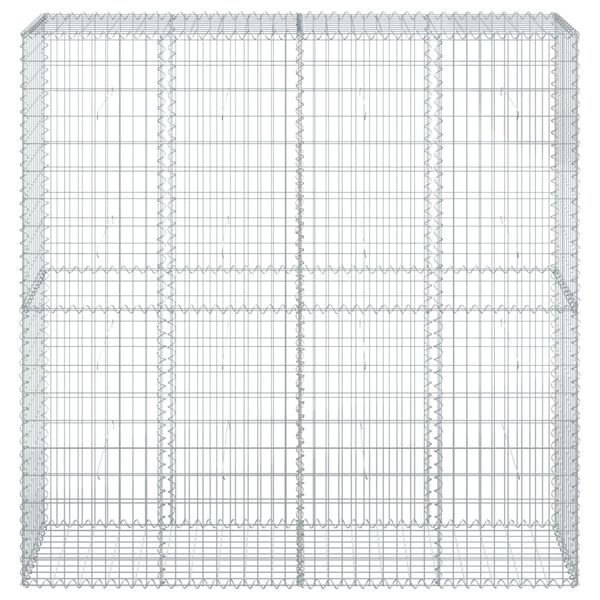 vidaXL Gabion Basket Silver Galvanized iron wire Large