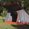 vidaXL Camping Tent Grey and Orange 87.80 x 64.17 x 51.18 in Taffeta