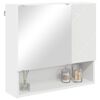 vidaXL Mirror Cabinet with Door White 59 x 17 x 55 cm Engineered wood